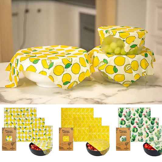 Reusable Storage Wrap Sustainable Organic Fruit Vegetable Cheese Food Wrapping Paper BPA & Plastic Free Beeswax Food Wrap