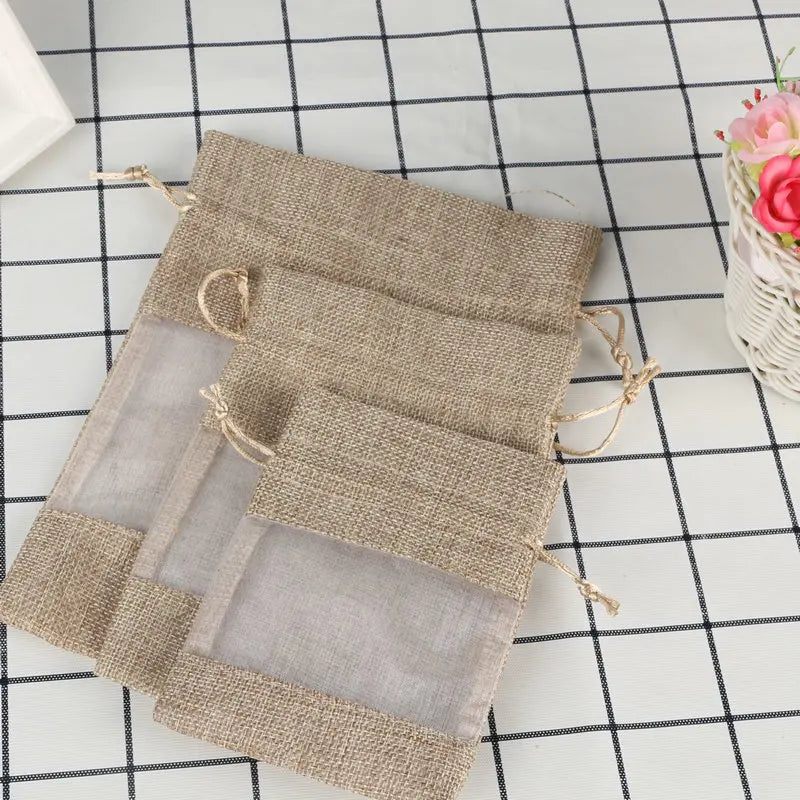 5pcs Organza Jute Bags