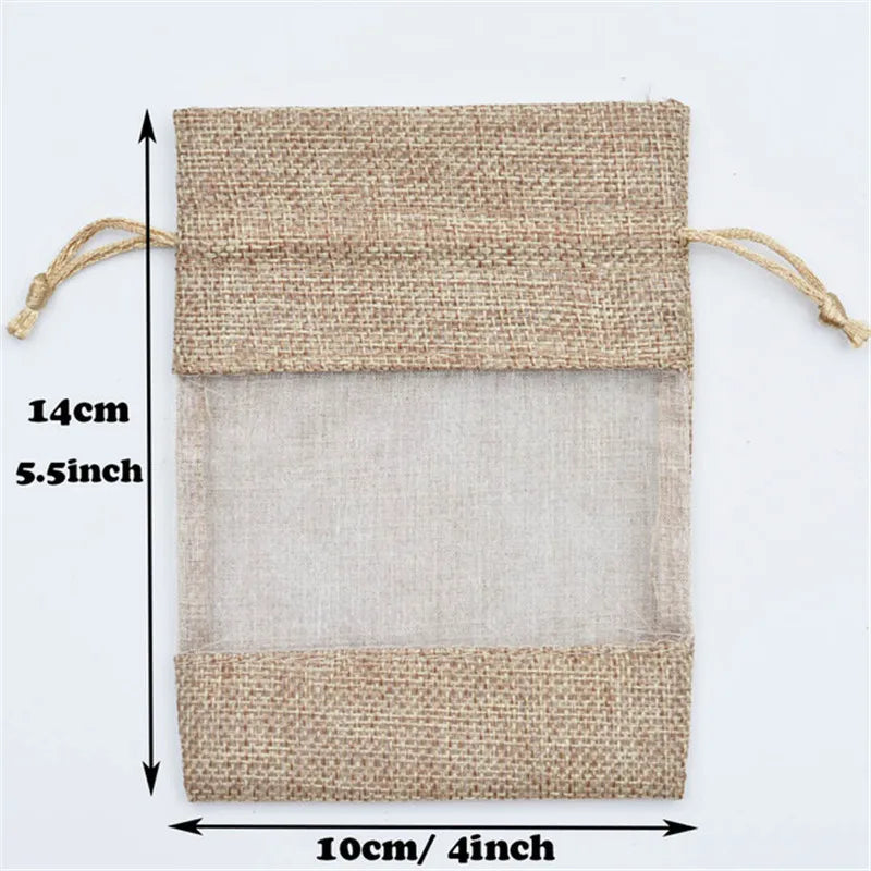 5pcs Organza Jute Bags