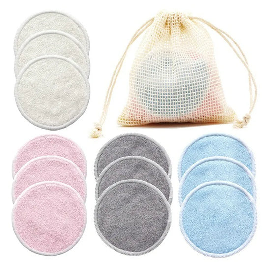 12PC Reusable Cotton Pads Makeup Remover Pads