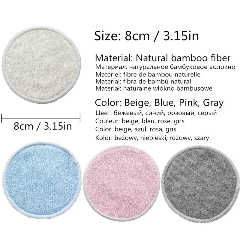 12PC Reusable Cotton Pads Makeup Remover Pads